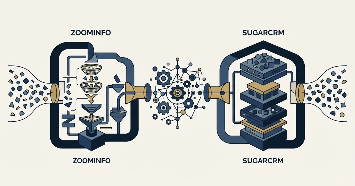 Editorial illustration for SugarCRM vs ZoomInfo