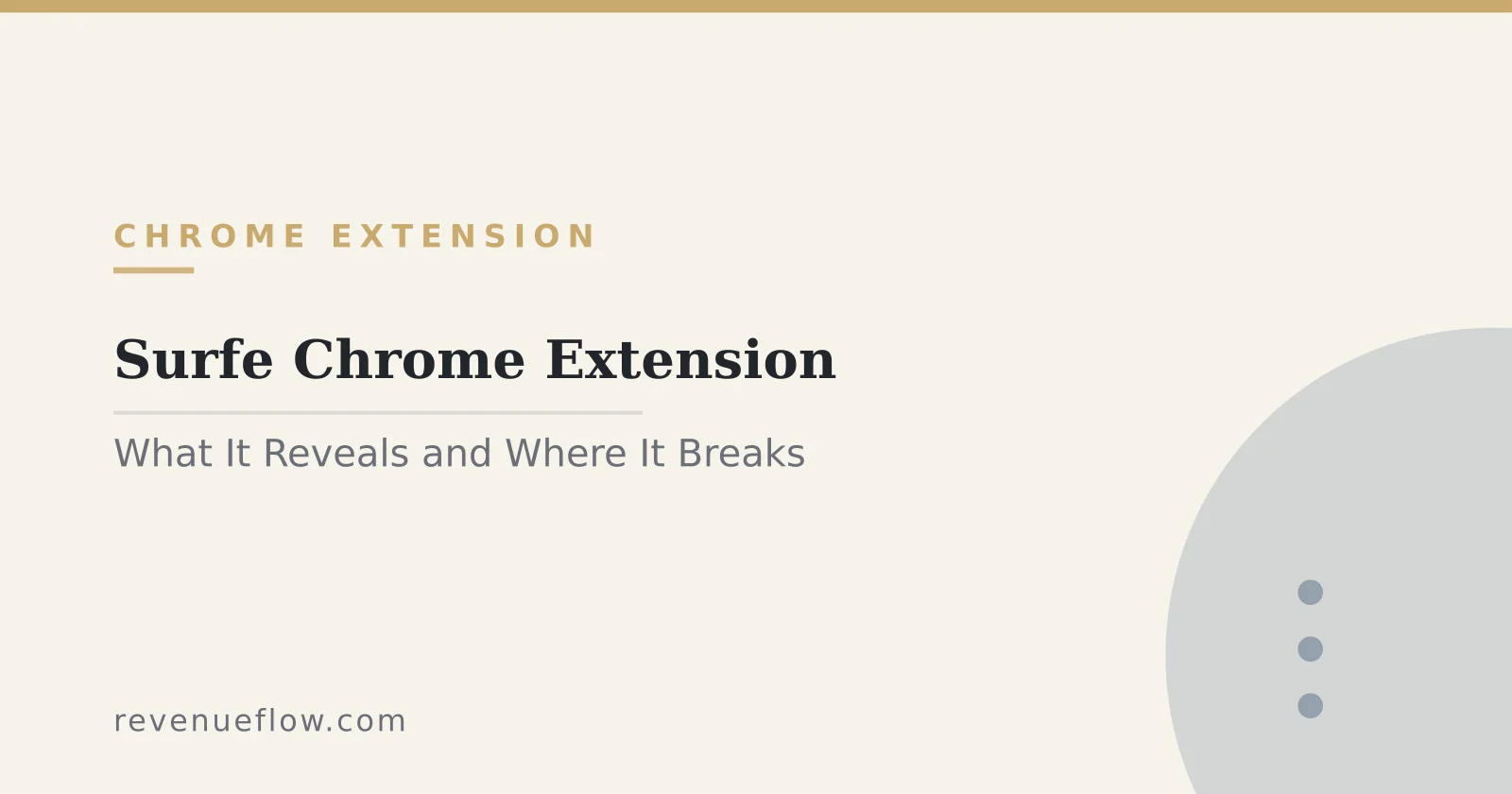 Branded cover: Surfe Chrome Extension: What It Reveals and Where It Breaks