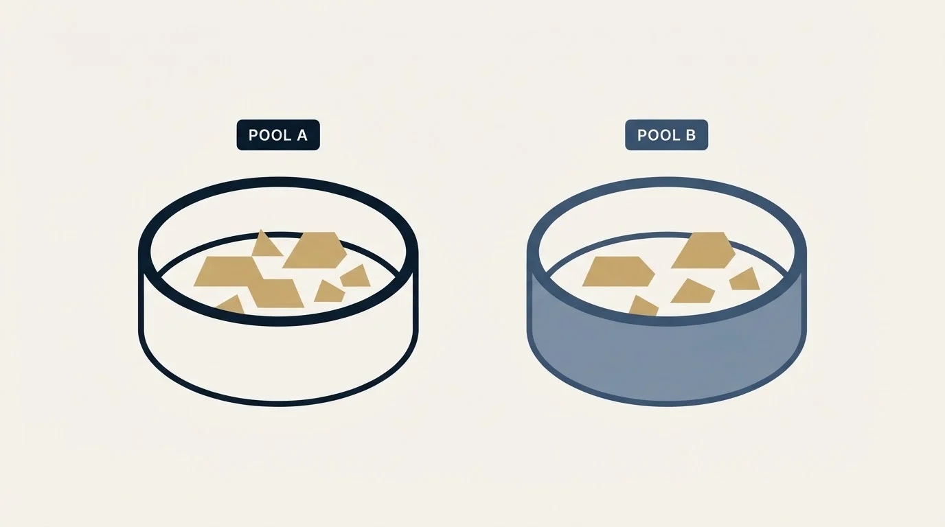 Section illustration: Two credit pools, not one