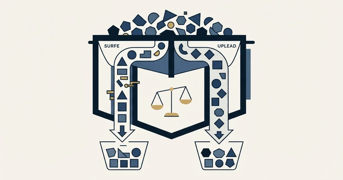 Editorial illustration for Surfe vs UpLead