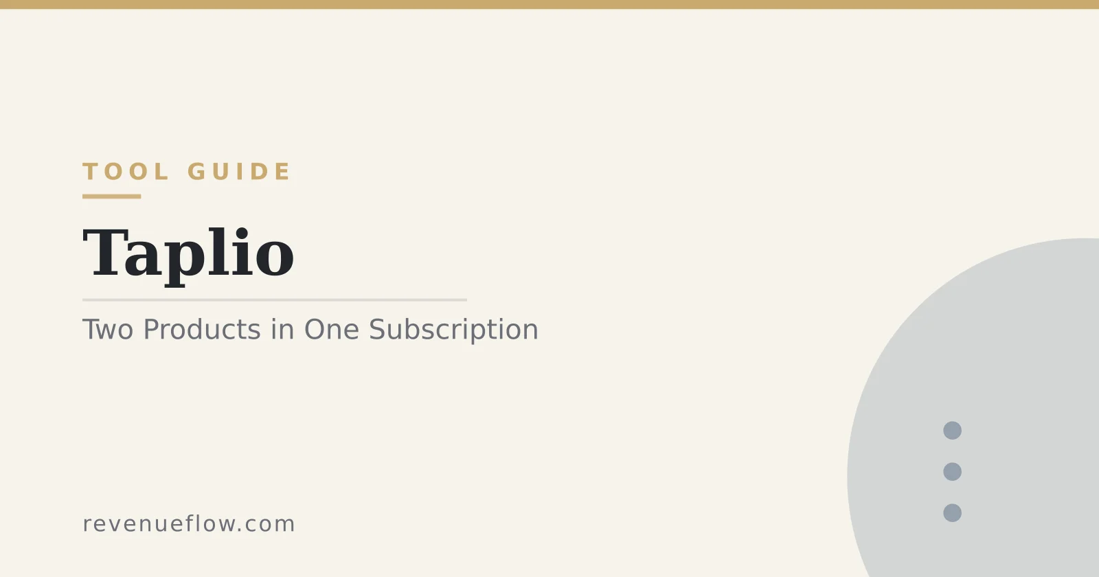 Branded cover: Taplio: Two Products in One Subscription, With Different Risk