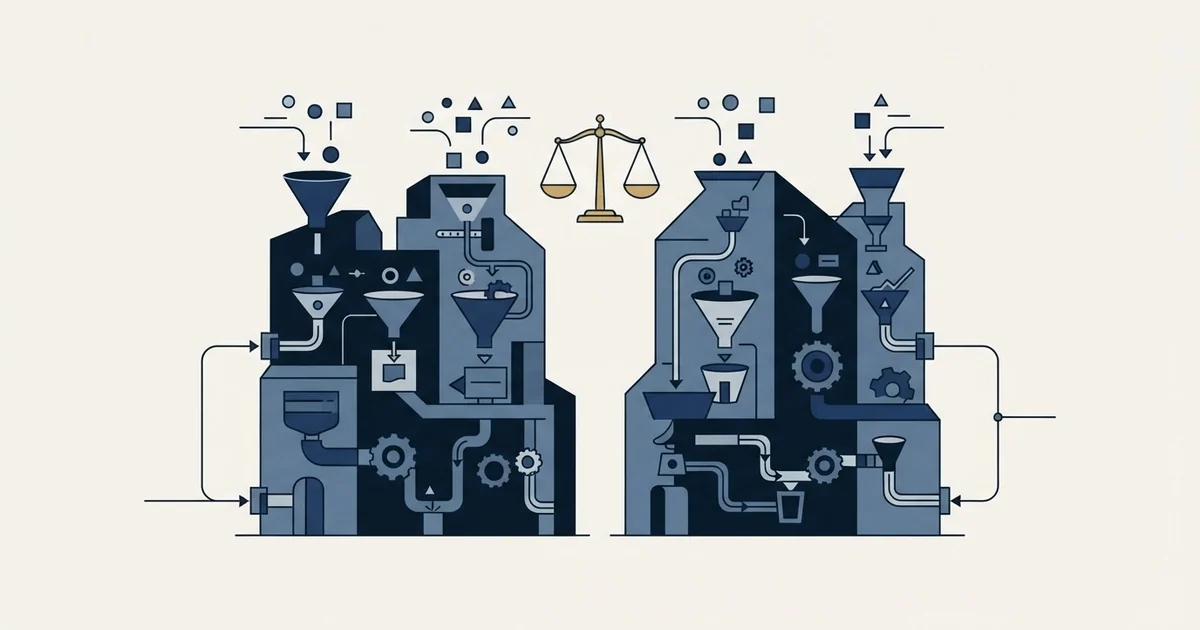 Editorial illustration for Teamgate vs Zoho CRM
