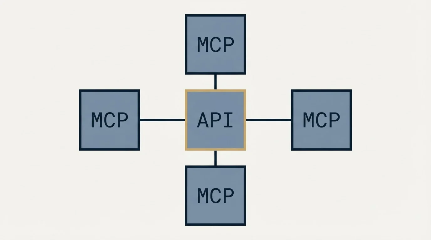 Schematic: What a company credit buys (API, MCP)