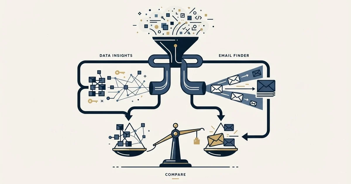 Editorial illustration for TheirStack vs Tomba