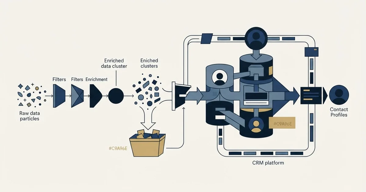 Editorial illustration for TheirStack vs Zoho CRM