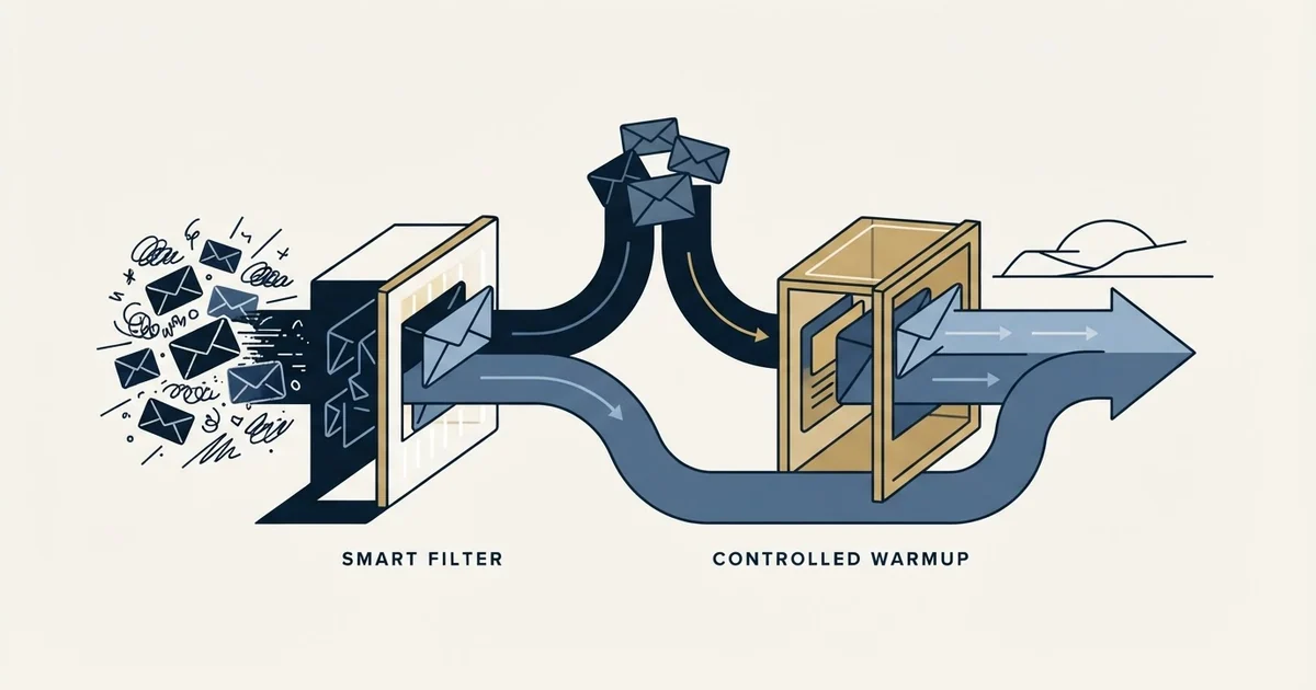 Editorial illustration for TrulyInbox vs Warmforge