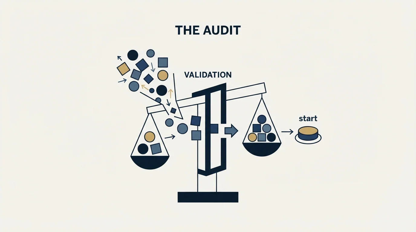 Section illustration: The audit that has to happen before either model is