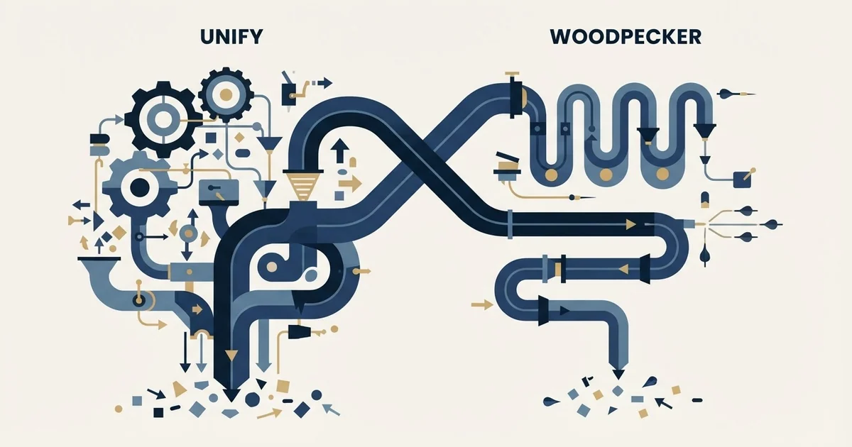 Editorial illustration for Unify vs Woodpecker