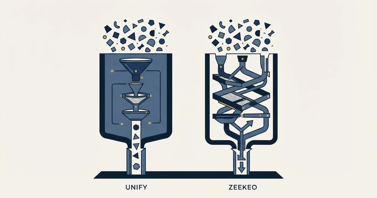 Editorial illustration for Unify vs Zeekeo
