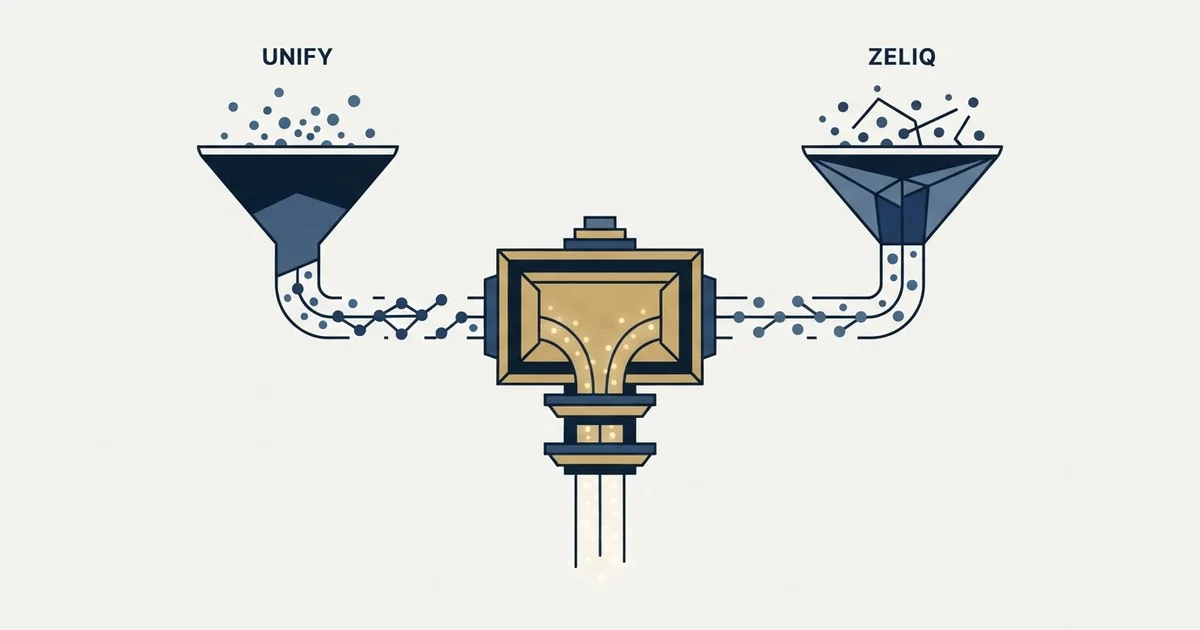 Editorial illustration for Unify vs Zeliq
