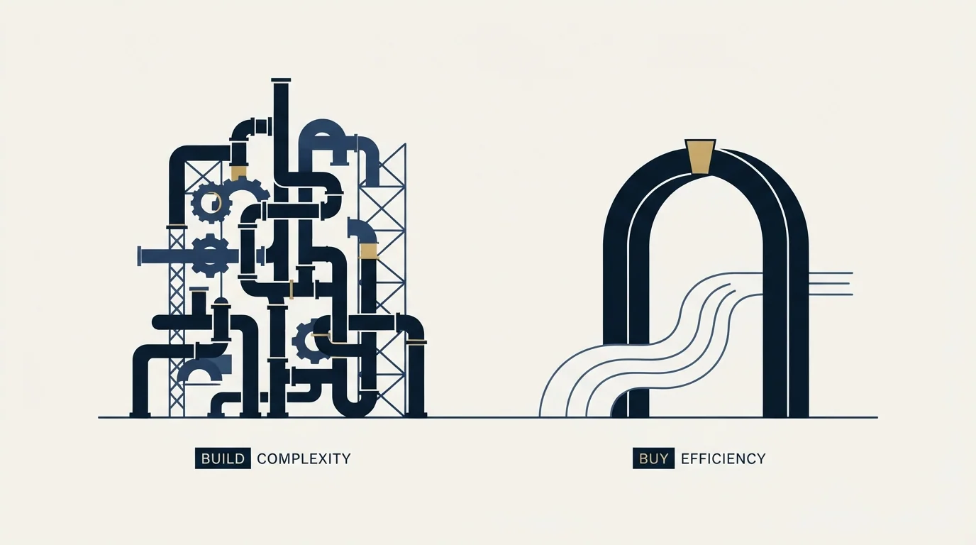 Section illustration: The build-versus-buy question