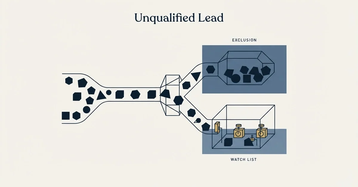Editorial illustration for Unqualified Lead