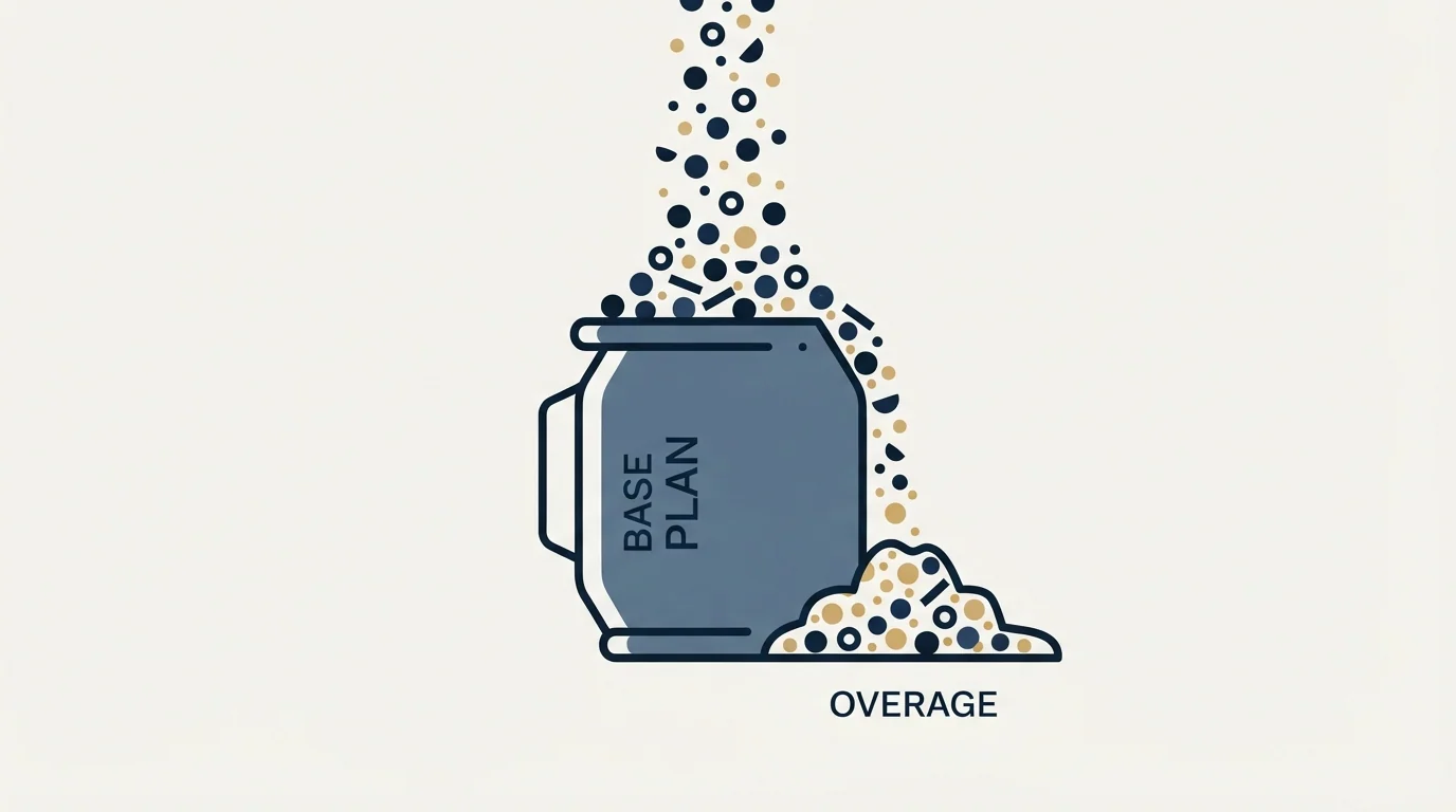 Section illustration: The overage rates, which are the interesting part