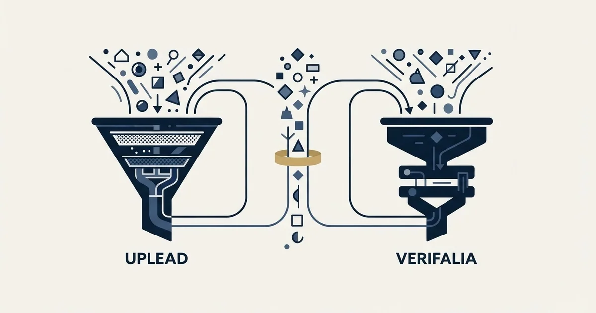 Editorial illustration for UpLead vs Verifalia