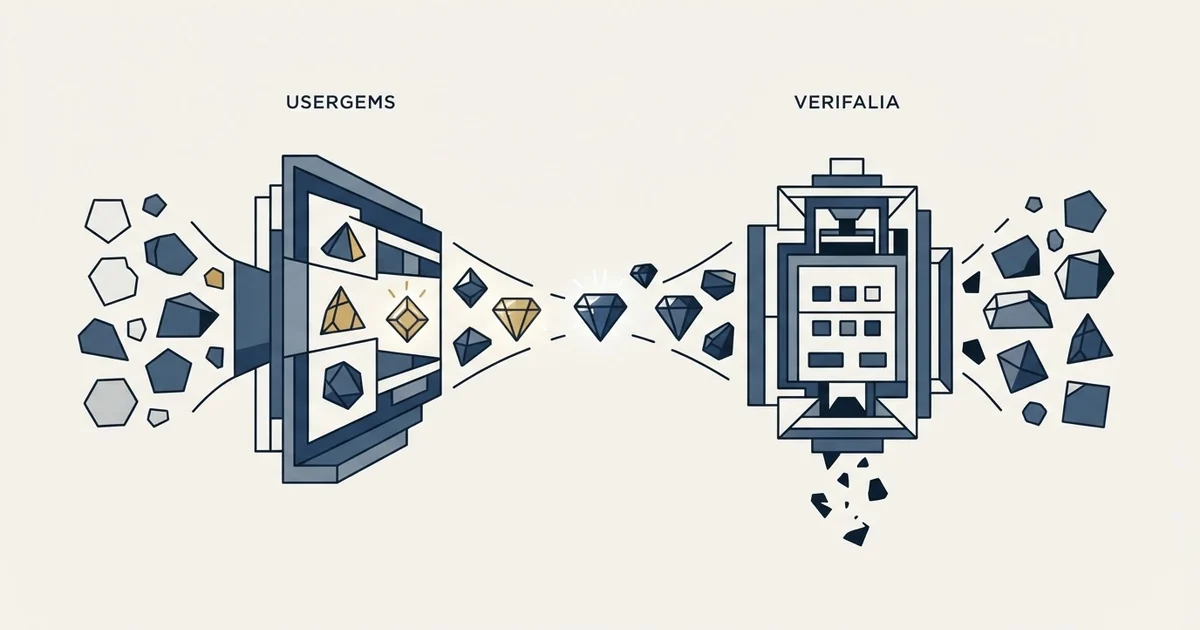 Editorial illustration for UserGems vs Verifalia