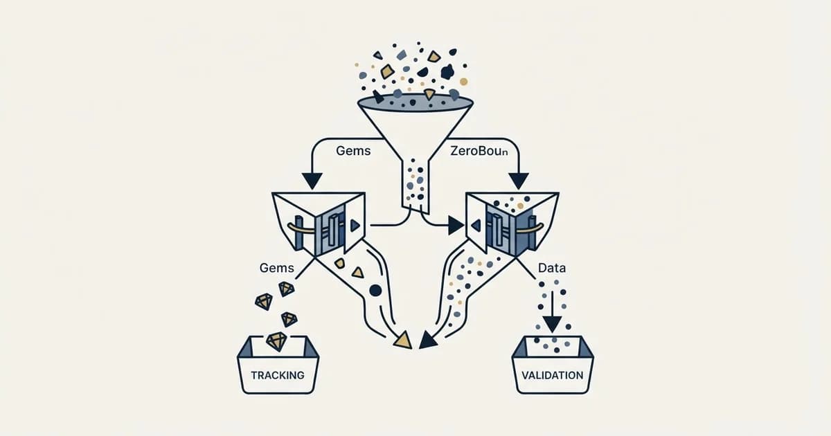 Editorial illustration for UserGems vs ZeroBounce