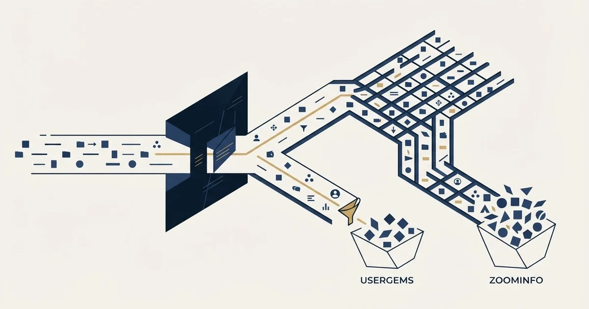 Editorial illustration for UserGems vs ZoomInfo