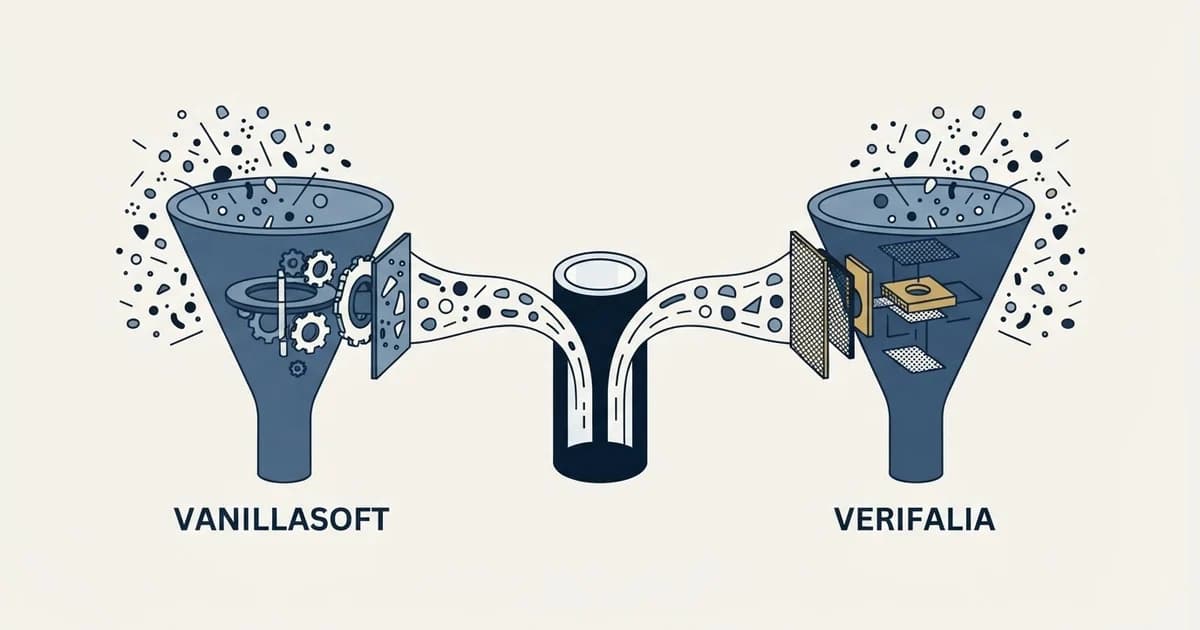 Editorial illustration for Vanillasoft vs Verifalia