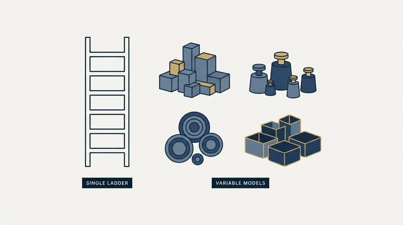 Section illustration: Where the alternatives sit, and how differently they charge