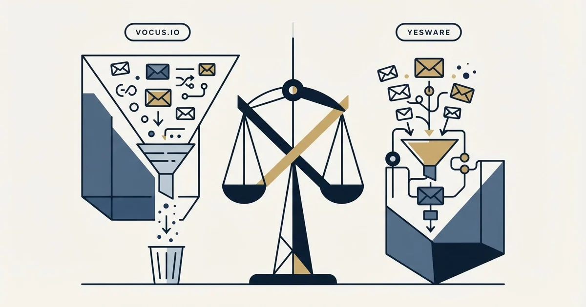Editorial illustration for Vocus.io vs Yesware