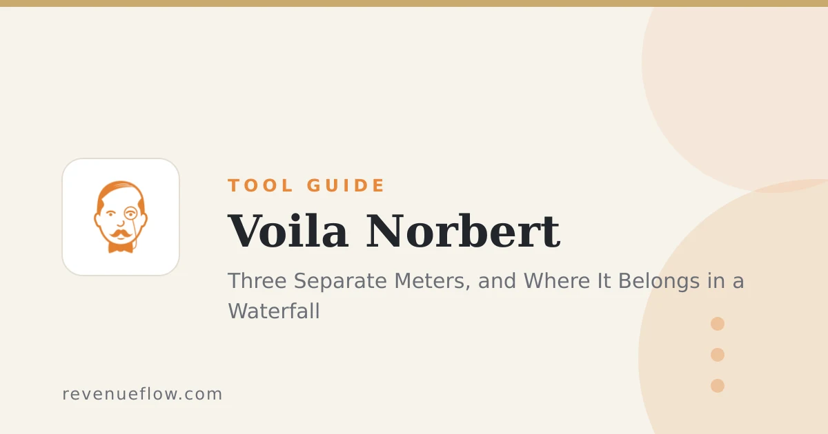 Branded cover: Voila Norbert: Three Separate Meters, and Where It Belongs in a Waterfall