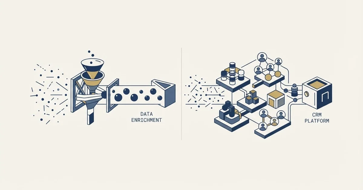 Editorial illustration for VoilaNorbert vs Zoho CRM