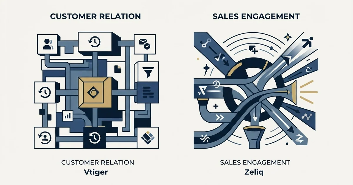 Editorial illustration for Vtiger vs Zeliq