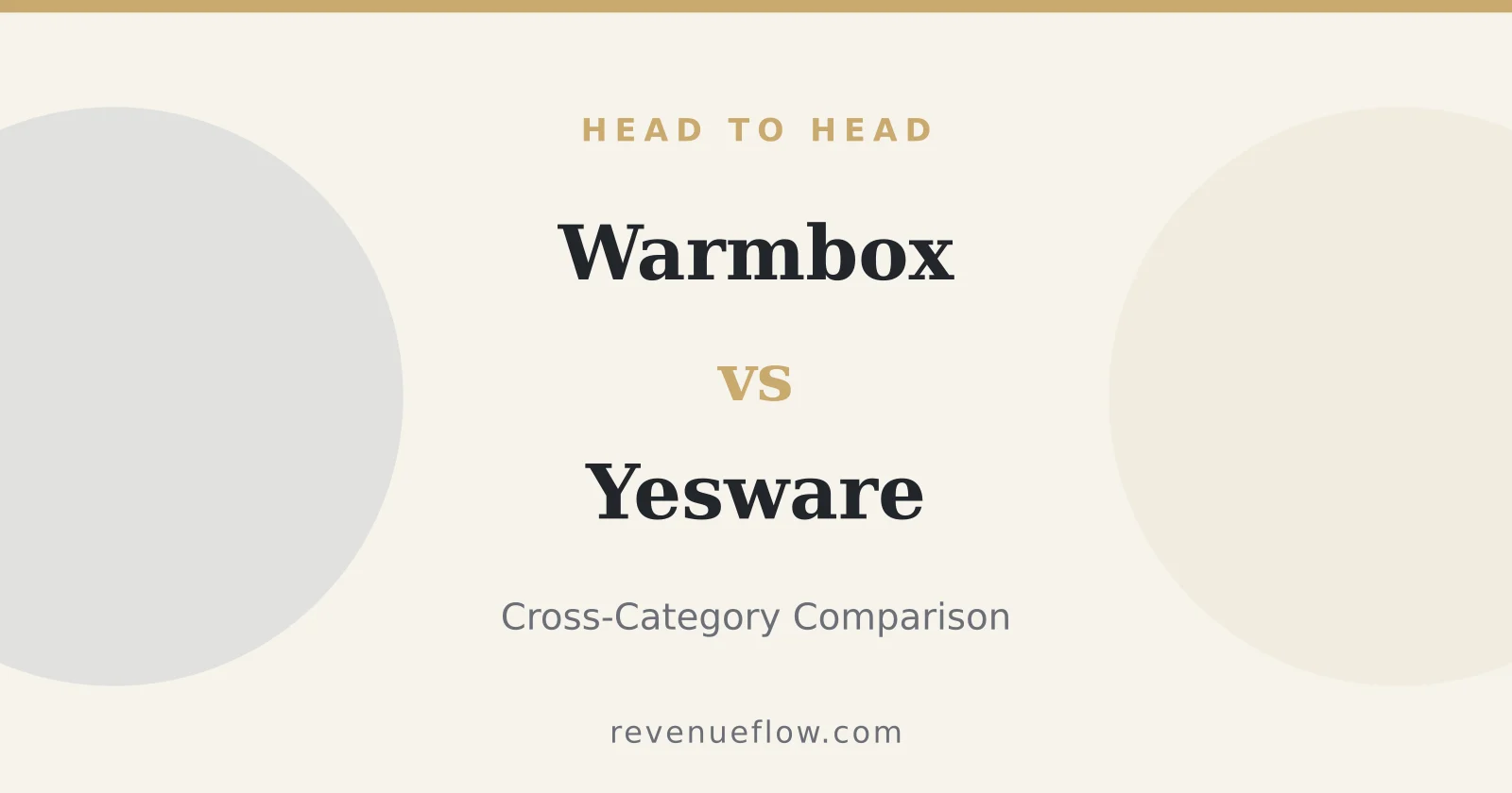 Branded cover: Warmbox vs Yesware: Cross-Category Comparison