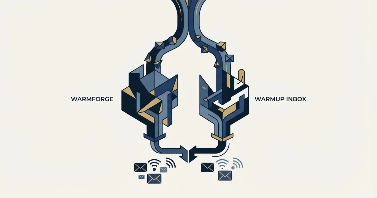 Editorial illustration for Warmforge vs Warmup Inbox
