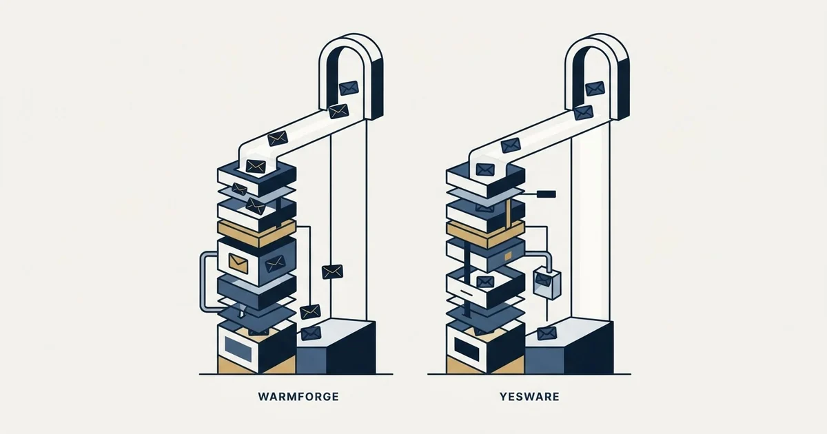 Editorial illustration for Warmforge vs Yesware