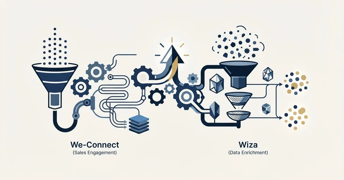 Editorial illustration for We-Connect vs Wiza