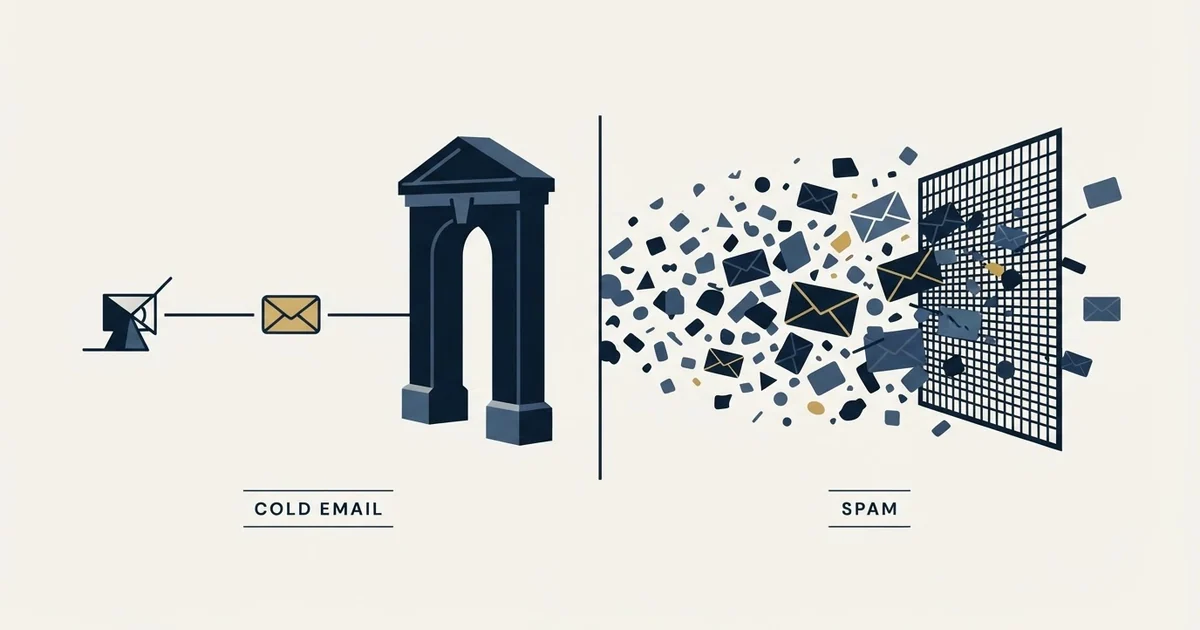 Editorial illustration for What a Cold Email Is, and What Separates It From