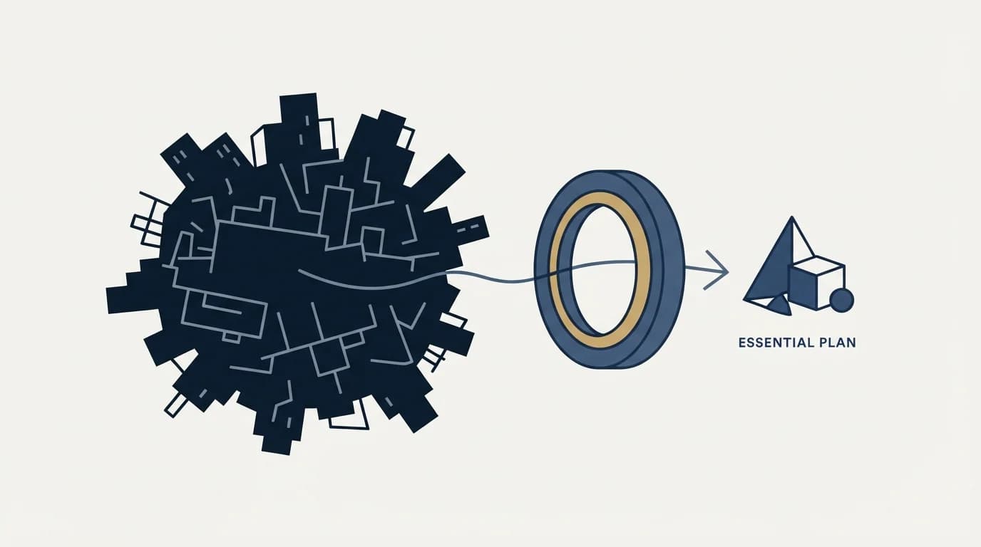 Section illustration: The account plan, reduced to what has to be in
