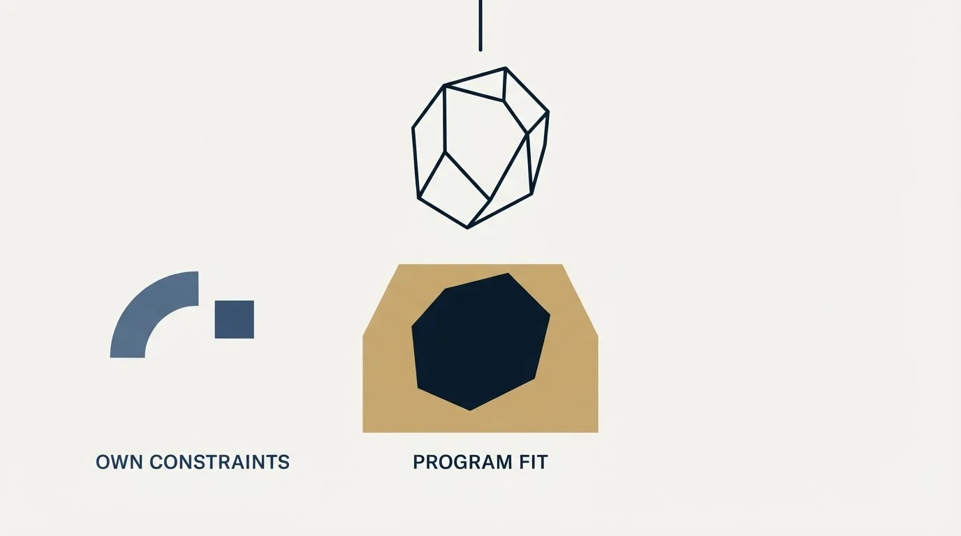 Section illustration: Choosing the shape against your own constraint