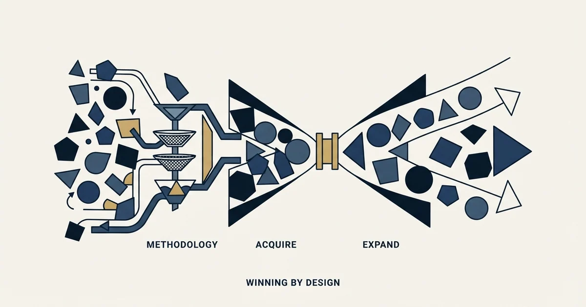 Editorial illustration for Winning by Design's Sales Methodology