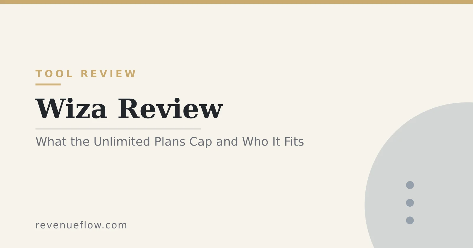 Branded cover: Wiza Review: What the Unlimited Plans Actually Cap, and Who It Fits