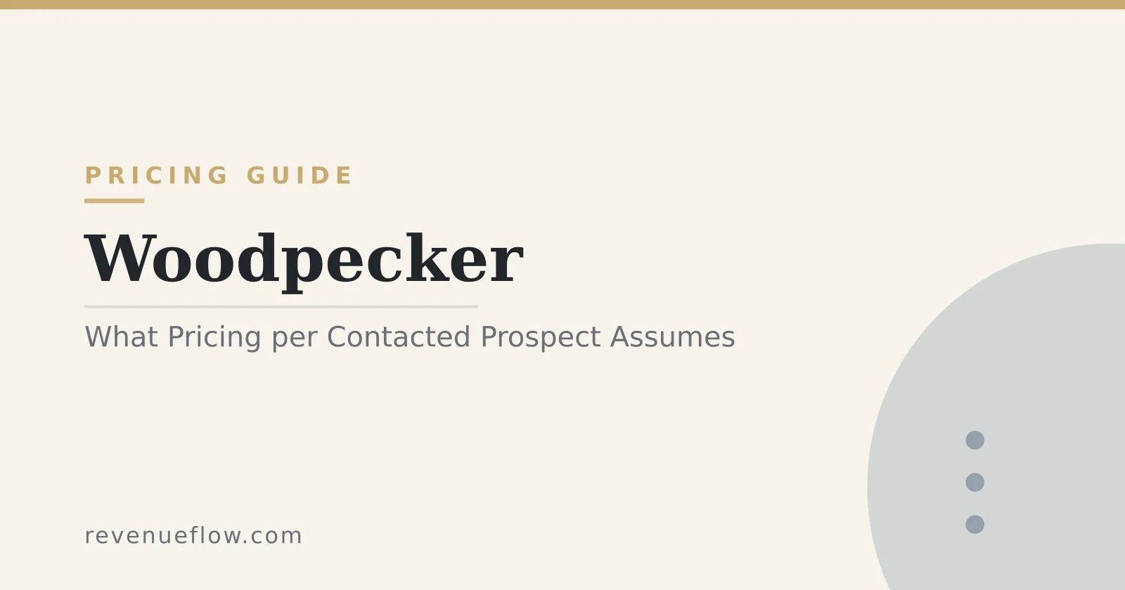 Branded cover: Woodpecker: What Pricing per Contacted Prospect Assumes About Your Campaign