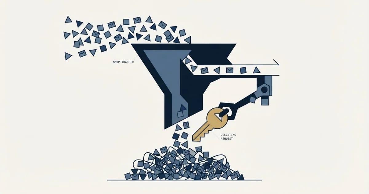 Editorial illustration for Woody's SMTP Blacklist