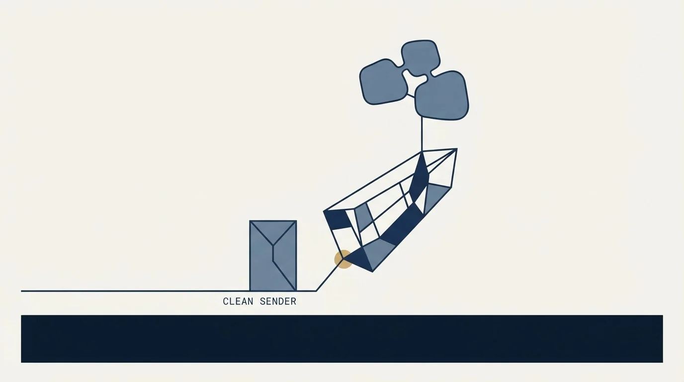 Section illustration: Escalation, which is where a clean sender gets caught