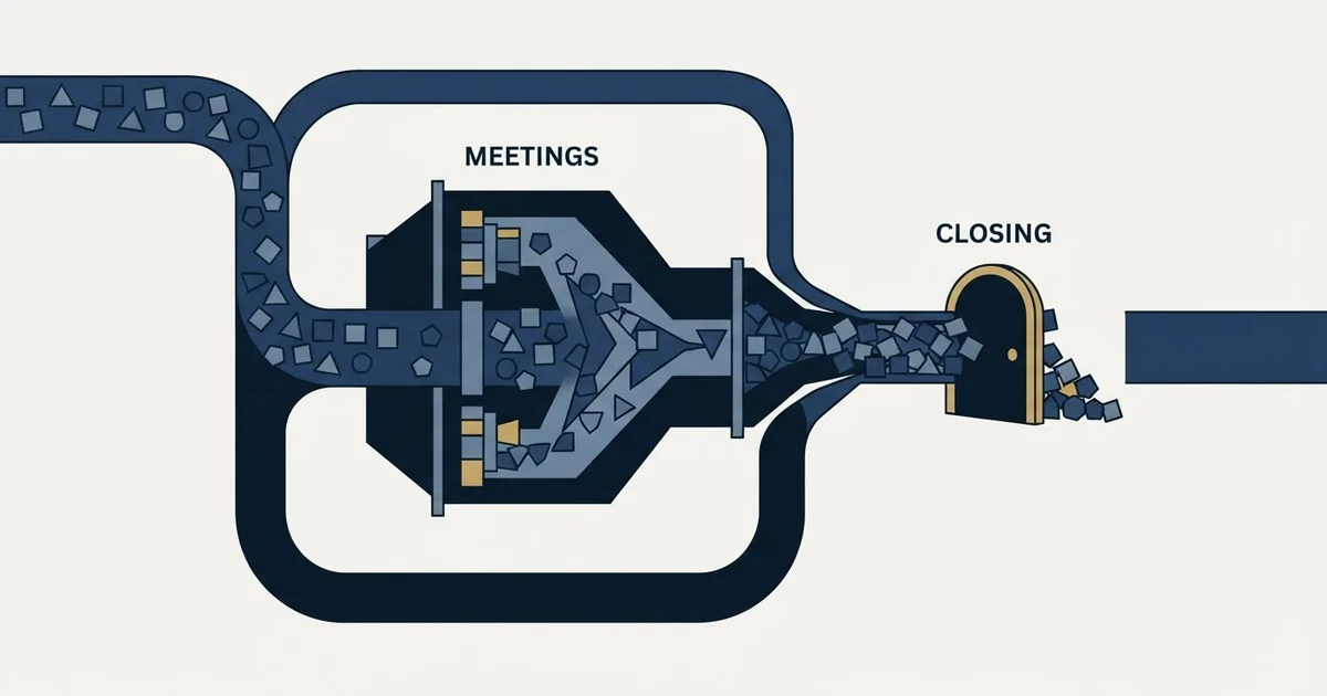 Editorial illustration for Meetings Are Landing and Nothing Is Closing
