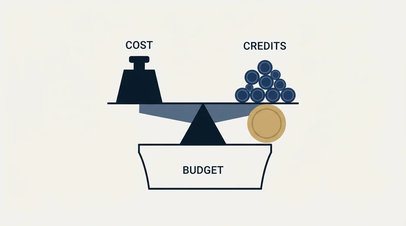 Section illustration: What credit pricing does to a budget