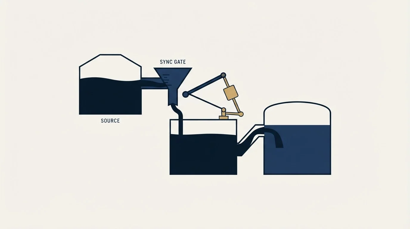 Section illustration: The sync is the part to design deliberately