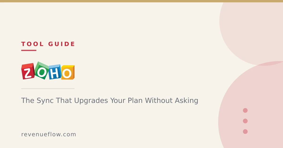 Branded cover: Zoho Campaigns: The Sync That Upgrades Your Plan Without Asking