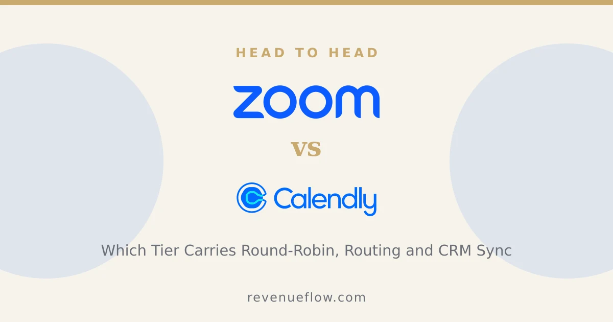 Branded cover: Zoom Scheduler vs Calendly: Which Tier Carries Round-Robin, Routing and CRM Sync