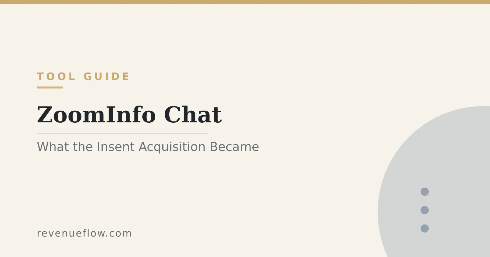 Branded cover: ZoomInfo Chat: What the Insent Acquisition Became, and What a Widget Can Close