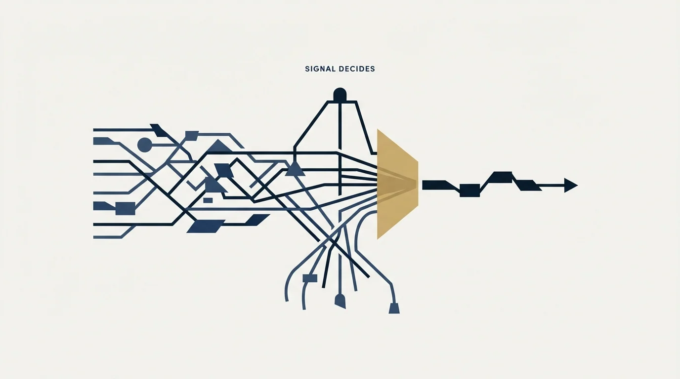 Section illustration: Signals are the part that decides whether this works