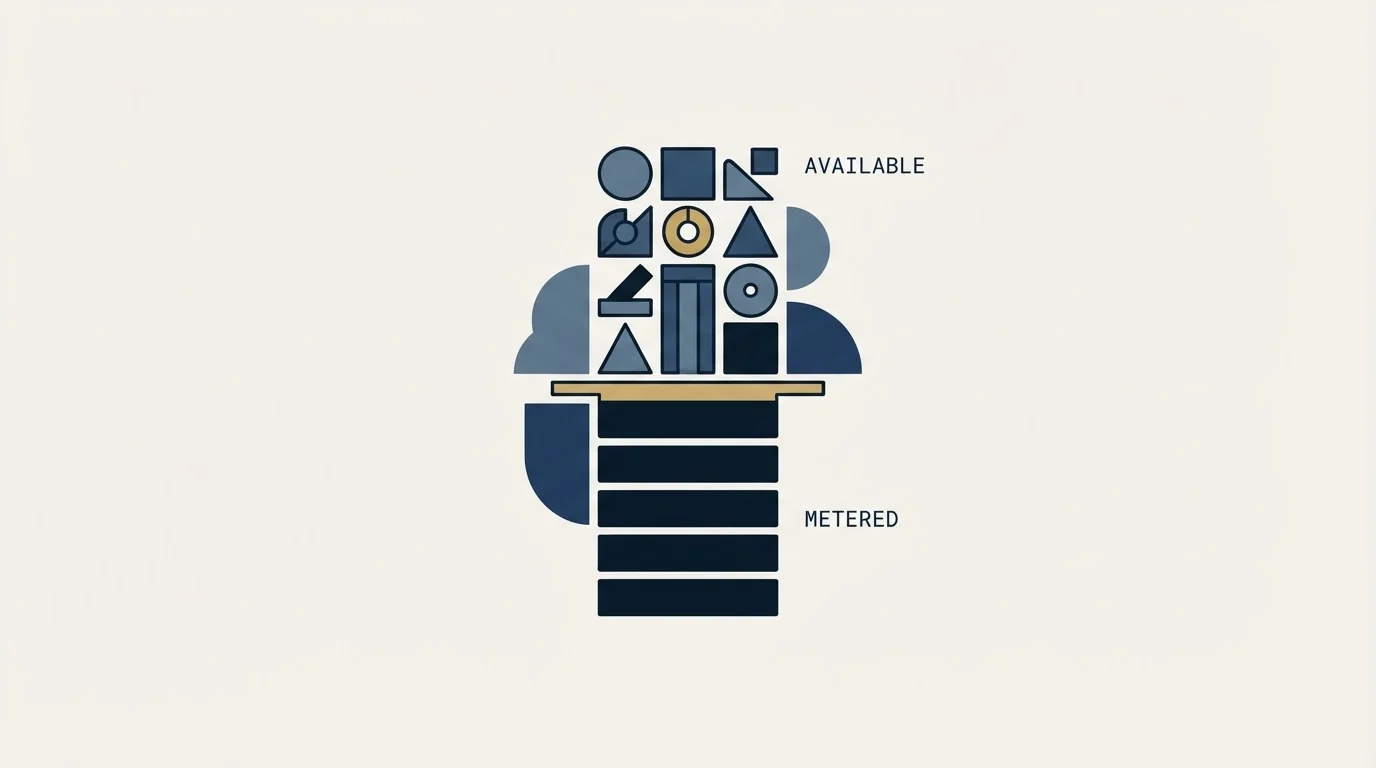 Section illustration: The tool list, and where the meter is