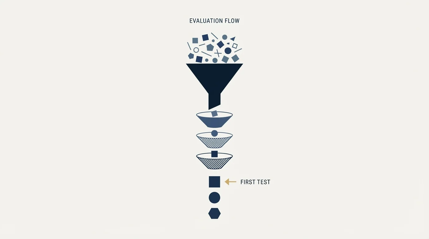 Section illustration: What to evaluate, in the order that matters