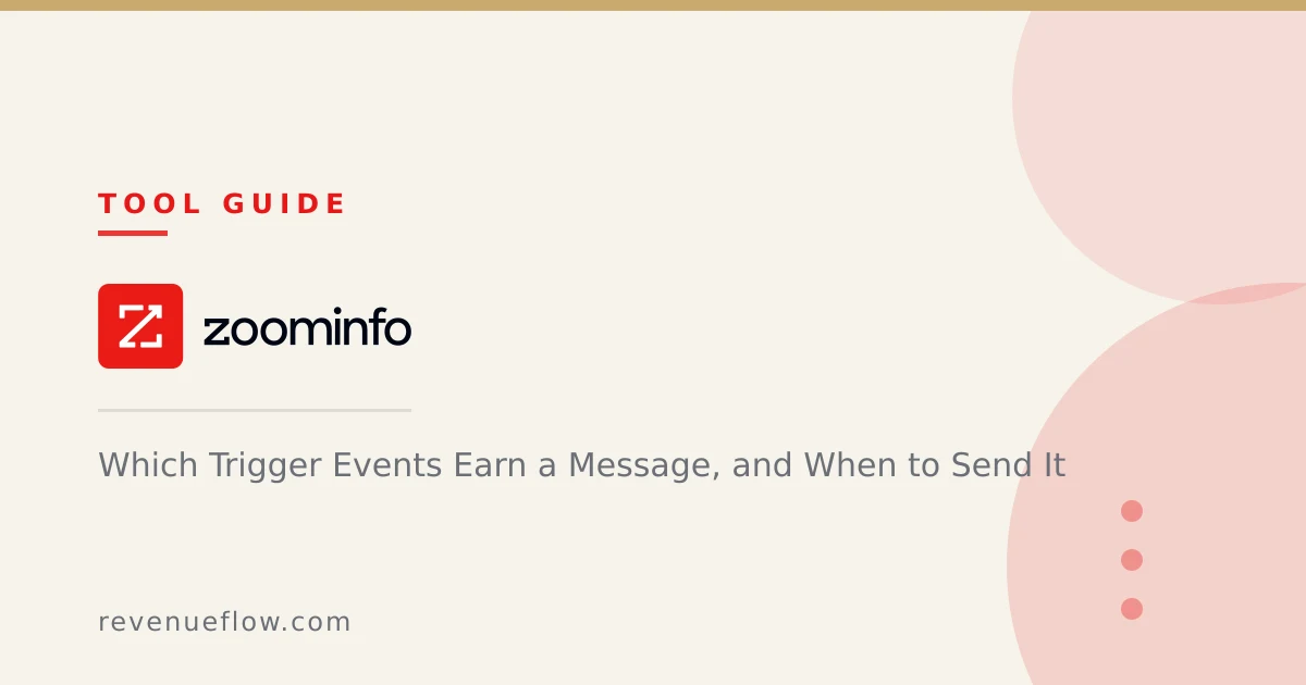 Branded cover: ZoomInfo Scoops: Which Trigger Events Earn a Message, and When to Send It