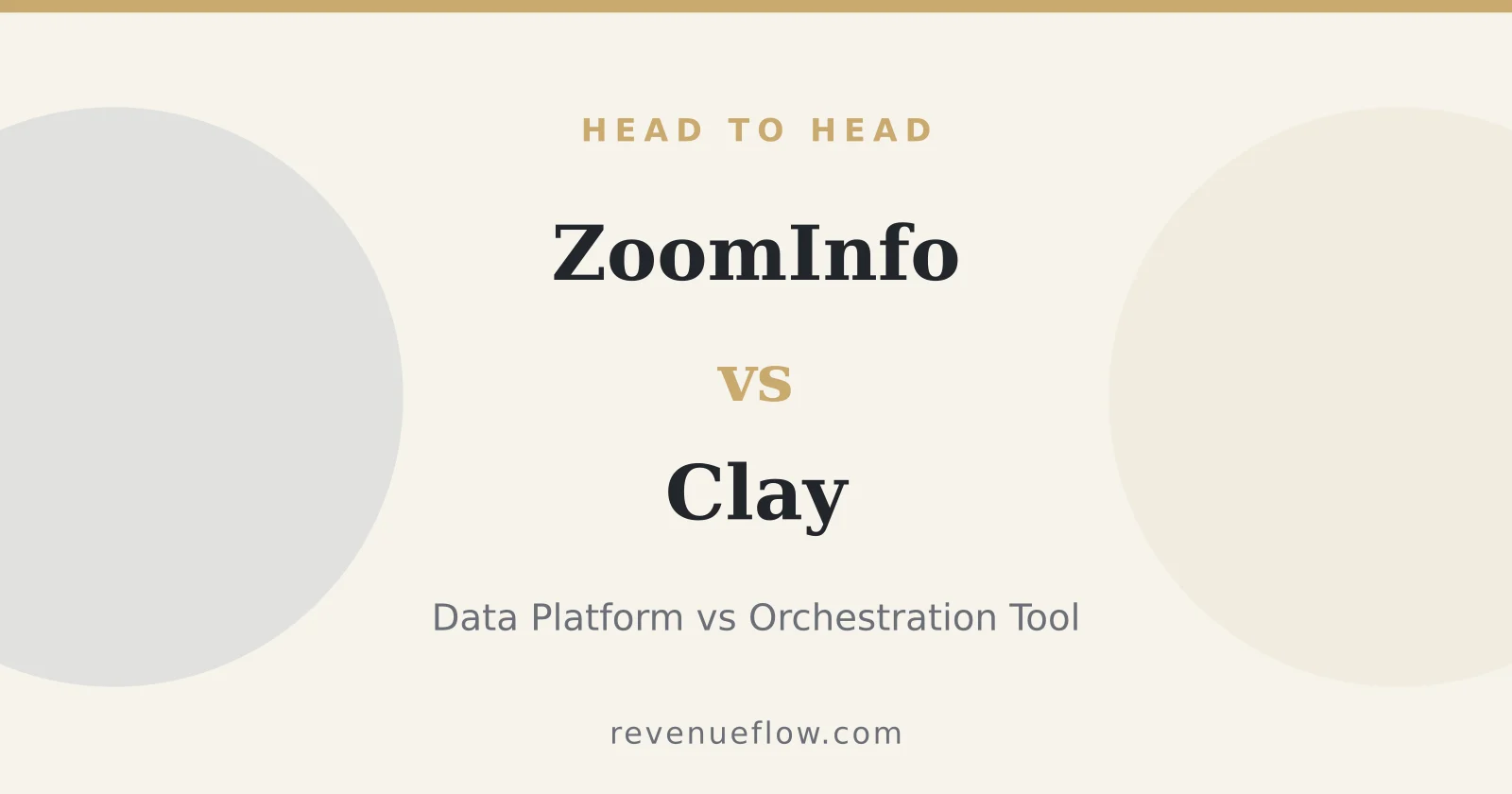 Branded cover: ZoomInfo vs Clay: Enterprise Data Platform vs Data Orchestration Tool